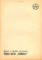 Tesla 627 - Navod k udrzbe 